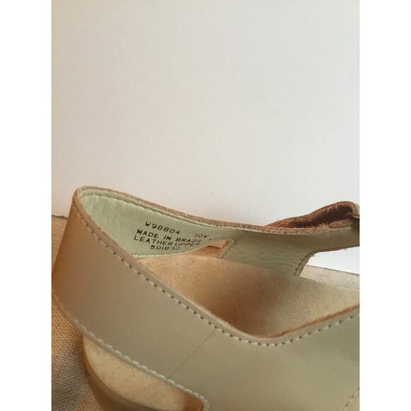 Rockport Natural Leather Ankle Strap Wedge Sandals size 10W - Picture 6 of 6